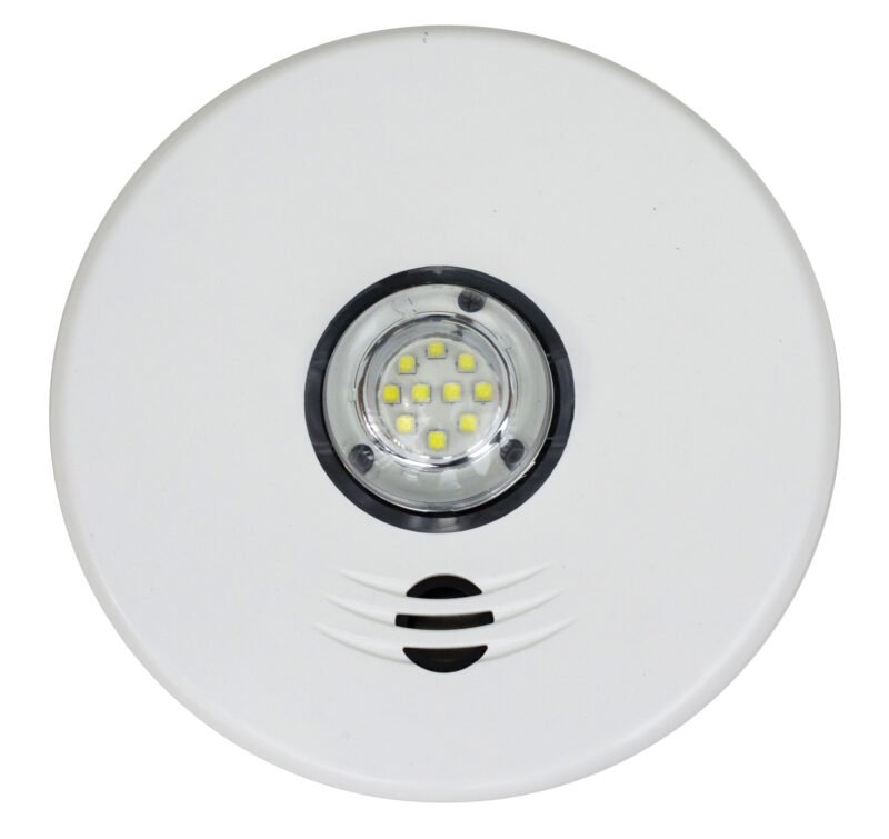 Kidde 2-in-1 Photoelectric Smoke Alarm and LED Strobe Light with Voice Alerts