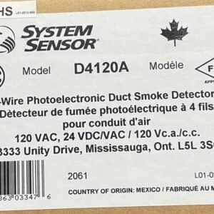 4-Wire Photoelectronic Duct smoke Detector