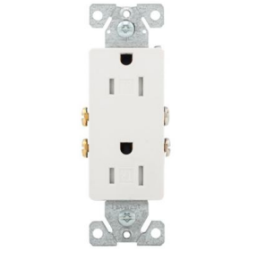 Eaton 15A decorator duplex receptacle (TR1107W) (10 Pack)