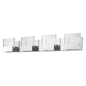 LED 33 inch(4 Lights) Square Glass Vanity Light 28W 3000K