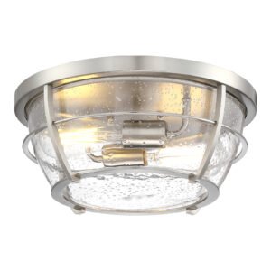 Barrelled Cage Flush Mount 13 inch (2 Light) 60w E26