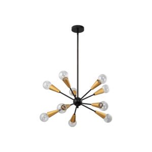 21 inch (10 Lights) Asymmetry Linear Chandelier Light 60W E26